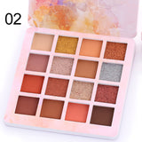 16 Colors Makeup Eyeshadow Palette Diamond Shimmer Glitter Eye Shadow Waterproof Long-lasting Makeup Eye Cosmetic TSLM2