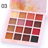 16 Colors Makeup Eyeshadow Palette Diamond Shimmer Glitter Eye Shadow Waterproof Long-lasting Makeup Eye Cosmetic TSLM2