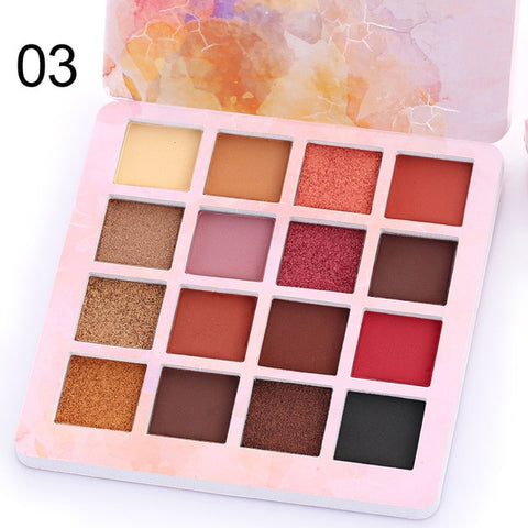16 Colors Makeup Eyeshadow Palette Diamond Shimmer Glitter Eye Shadow Waterproof Long-lasting Makeup Eye Cosmetic TSLM2