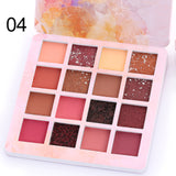 16 Colors Makeup Eyeshadow Palette Diamond Shimmer Glitter Eye Shadow Waterproof Long-lasting Makeup Eye Cosmetic TSLM2