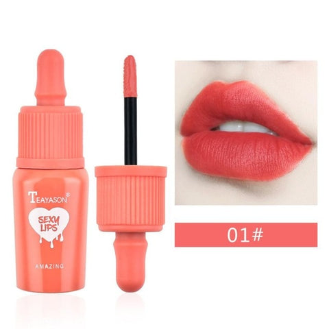 TEAYASON Baby Bottle Dye Lip Liquid Matte Matte Lip Gloss Lipstick Lip Gloss Lasting Non-fading Non-stick Liquid Lipstic TSLM1