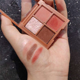 Korea Eye Shadow Palette Matte 9 Colors Eyes Makeup Shimmer Pigment Waterproof Balm Nude Cosmetic Pink Peach Eyeshadow Pallete