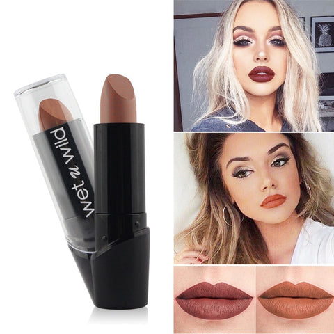 Hot Lipstick Matte Matte Lipstick Eat Soil Pumpkin Color Bean Color Lip Gloss Does Not Fade Long Lasting Sexy Red Solid Lip Balm