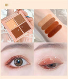 Glitter Eyeshadow Pallete Waterproof Long Lasting Matte Eye Shadow Pallete Makeup Shimmer 4 Colors Pigment Eyeshadow Maquillage