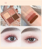 Glitter Eyeshadow Pallete Waterproof Long Lasting Matte Eye Shadow Pallete Makeup Shimmer 4 Colors Pigment Eyeshadow Maquillage