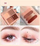 Glitter Eyeshadow Pallete Waterproof Long Lasting Matte Eye Shadow Pallete Makeup Shimmer 4 Colors Pigment Eyeshadow Maquillage