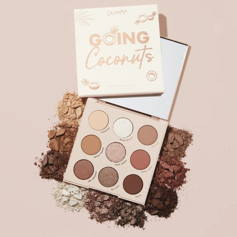 Colourpop glitter and matte 9Colors  going coconuts shadow palette