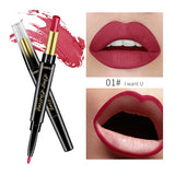 QIBEST 2 In 1 Double Head  Lip Liner Pencils Lipstick Waterproof Long Lasting moisturizing Pigments Nude Color TSLM1