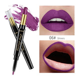 QIBEST 2 In 1 Double Head  Lip Liner Pencils Lipstick Waterproof Long Lasting moisturizing Pigments Nude Color TSLM1