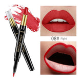 QIBEST 2 In 1 Double Head  Lip Liner Pencils Lipstick Waterproof Long Lasting moisturizing Pigments Nude Color TSLM1