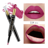 QIBEST 2 In 1 Double Head  Lip Liner Pencils Lipstick Waterproof Long Lasting moisturizing Pigments Nude Color TSLM1