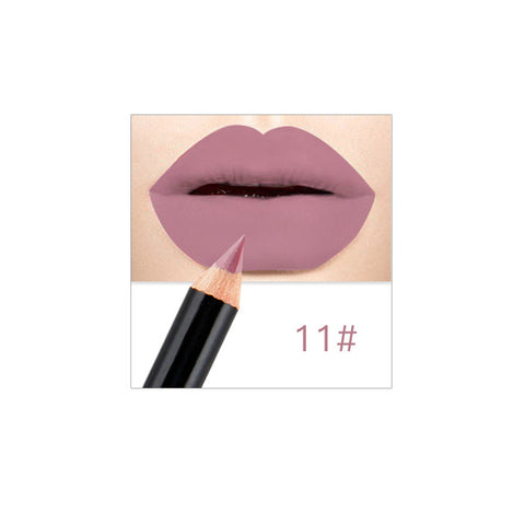 QIBEST 2 In 1 Double Head  Lip Liner Pencils Lipstick Waterproof Long Lasting moisturizing Pigments Nude Color TSLM1