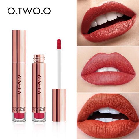 O.TWO.O 12 colorswaterproof matte Liquid lipstick Moisturizer velvet Smooth mate lip stick lasting Lip Gloss Cosmetic TSLM1