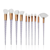 10pcs Unicorn Makeup Brushes Sets Maquiagem Foundation Powder Cosmetic Blush Eyeshadow Women Beauty Glitter Make Up Brush Tools