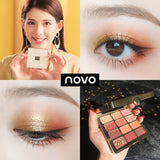 NOVO Cosmetics Twelve Color Eyeshadow Student's Beginners'Beauty Matte Pearl Flash Eyeshadow