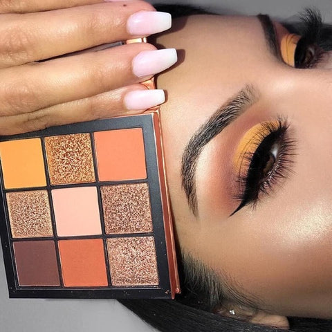косметика Beauty 9 Color Shimmer Glazed Pressed Palette Glitter Eyeshadow Makeup Matte Eye Shadow 2020 New Pigment Palette