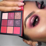 косметика Beauty 9 Color Shimmer Glazed Pressed Palette Glitter Eyeshadow Makeup Matte Eye Shadow 2020 New Pigment Palette