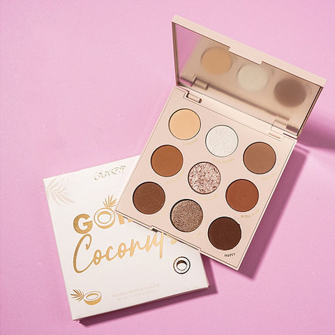 Colourpop glitter and matte 9Colors  going coconuts shadow palette