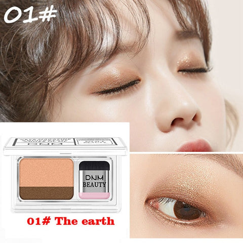 Double Color Gradient Lazy Eye Shadow Makeup Palette Glitter Eyeshadow Pallete Waterproof Glitter Eyeshadow Shimmer Cosmetics