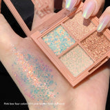4 Color Eyeshadow Pallete Shimmer Pigmented Eye Shadow Palette Maquillage  Glitter Pearlescent Waterproof Big Sequin TSLM2