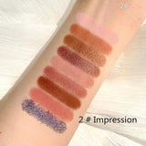 9-color Keyboard Fingertip Eye Shadow Waterproof Pearl Shimmer Pigmented Eye Shadow Palette Glazed Makeup Eyeshadow Pallete 2020