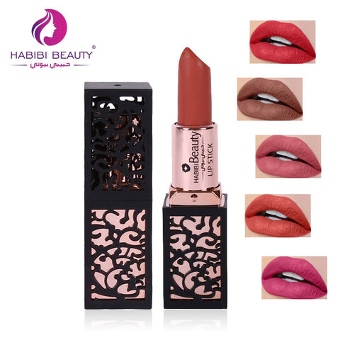 Habibi Beauty matte lipstick 24 colors waterproof long lasting batom nude brown lipstick cream Pumpkin moisturizing lipstic HB16